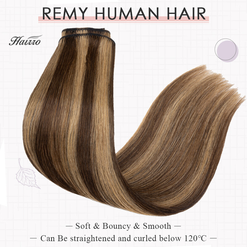 Super Soft Clip In Extensions 100% Real Remy Human Hair 8 Pieces 18Clips Blonde