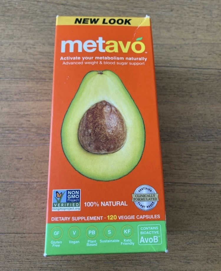 Metavo Metabolism Booster Natural Support Avocado 120 Count Exp: 10-2025 Sealed