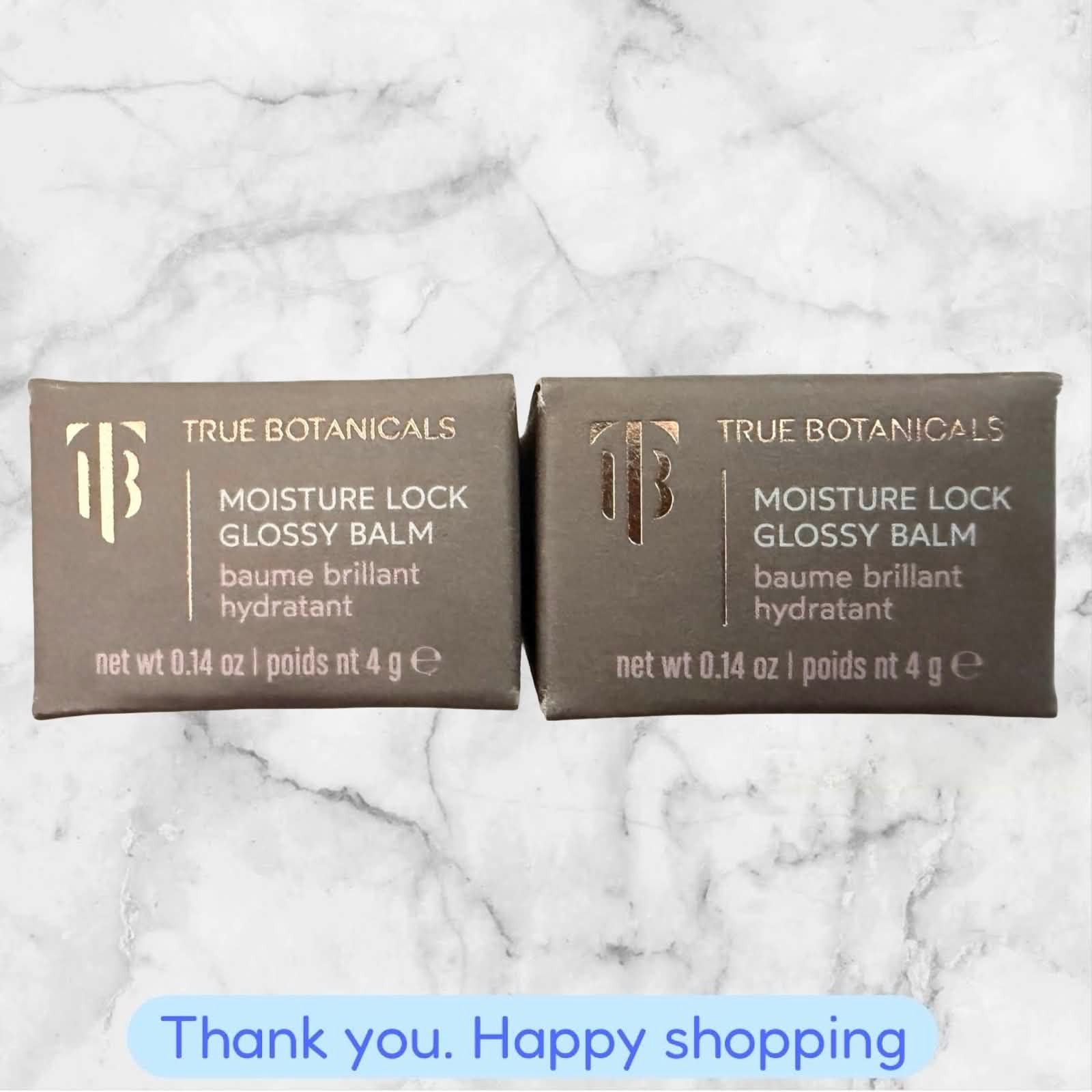 FOR 2 True Botanicals Moisture Lock Glossy Lip Balm 0.14 Oz 4 g EACH NEW SHIP