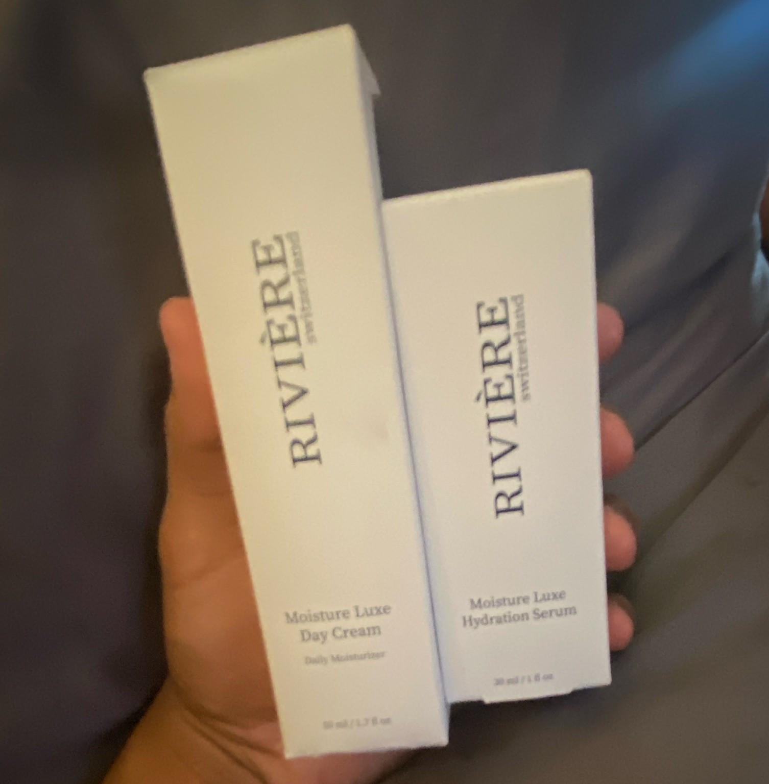 RIVIÈRE Switzerland Moisture Luxe Day Cream 50ml + Hydration Serum 30ml