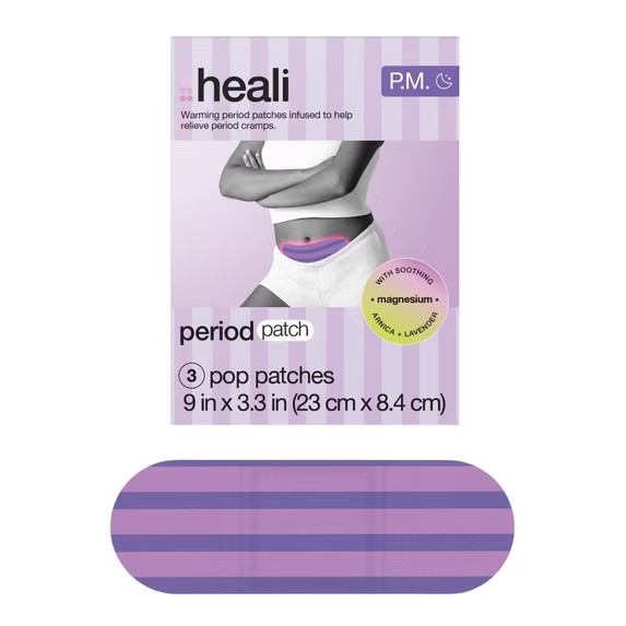 Heali Period Relief Heating Patches for Menstrual Cramps, 3 Count