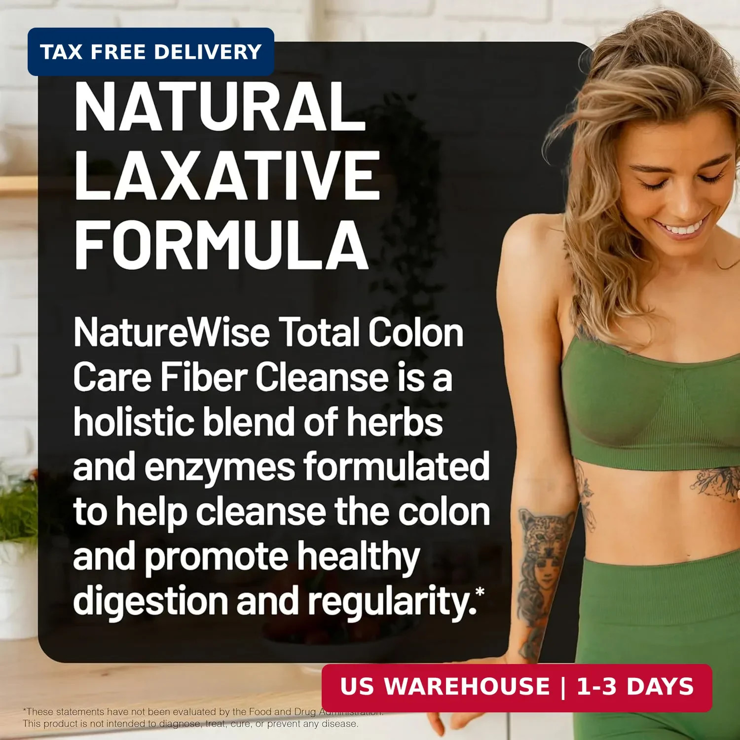 Total Colon Care Fiber Cleanse – Natural Laxative Blend – Herbal Laxa