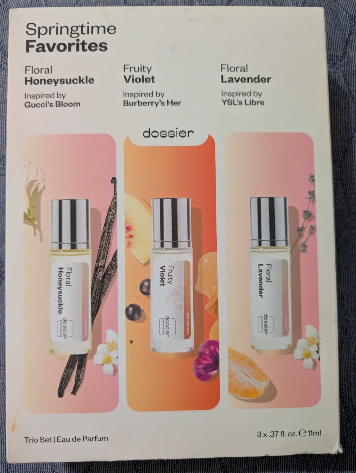 Dossier Springtime Favorites Eau de Parfum Travel Spray Trio 3x11ml Floral