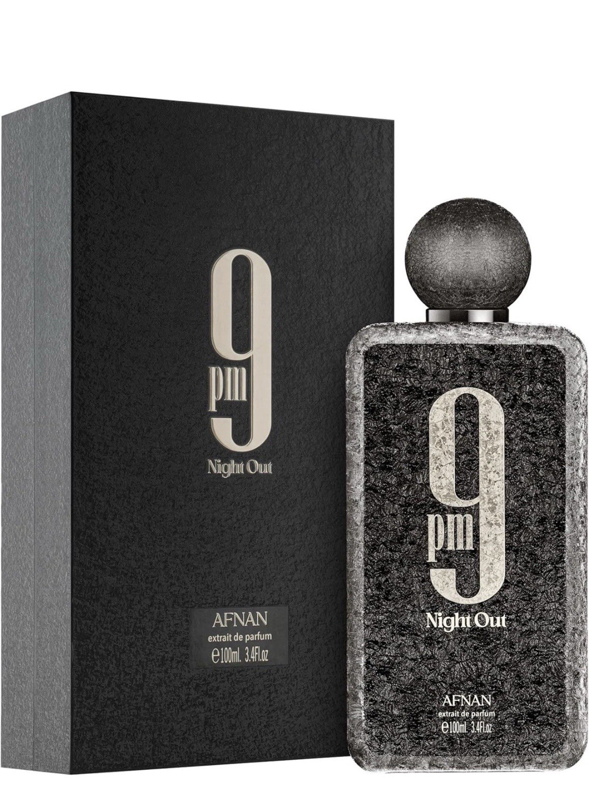 Afnan Unisex 9 PM Night Out Extrait de Parfum Spray 3.4 oz Fragrances