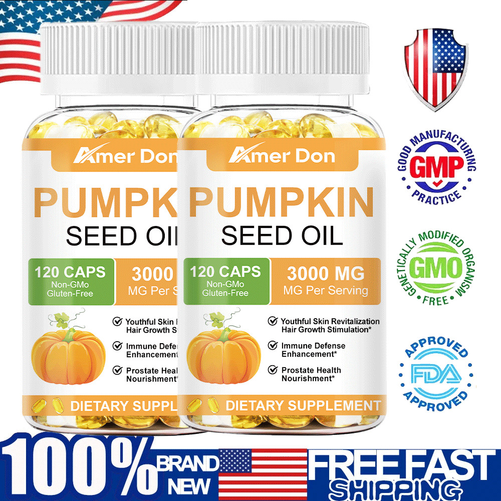 Pumpkin Seed Oil Saw Palmetto 3000mg 240 Softgels Bladder Health, Immune Support