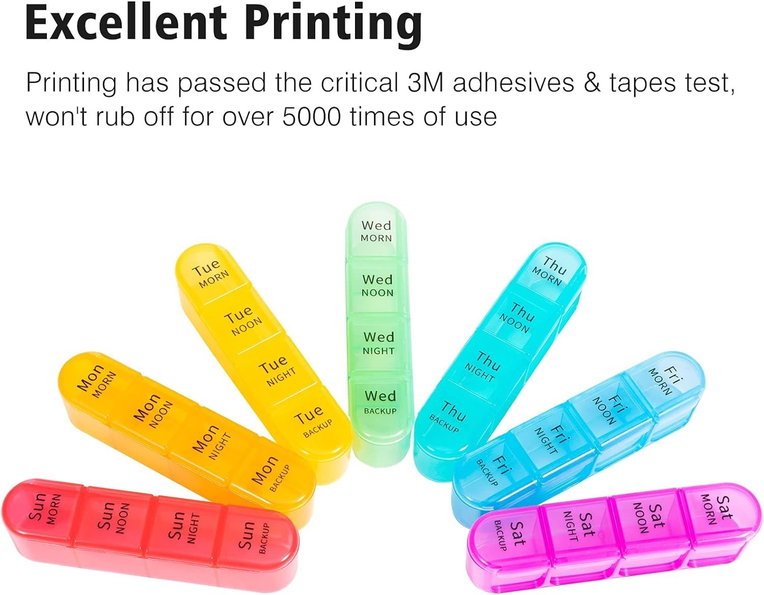 Pill Organizer 4 Times a Day – Pill Box 7 Day, Large Weekly Medicine Pill Org…