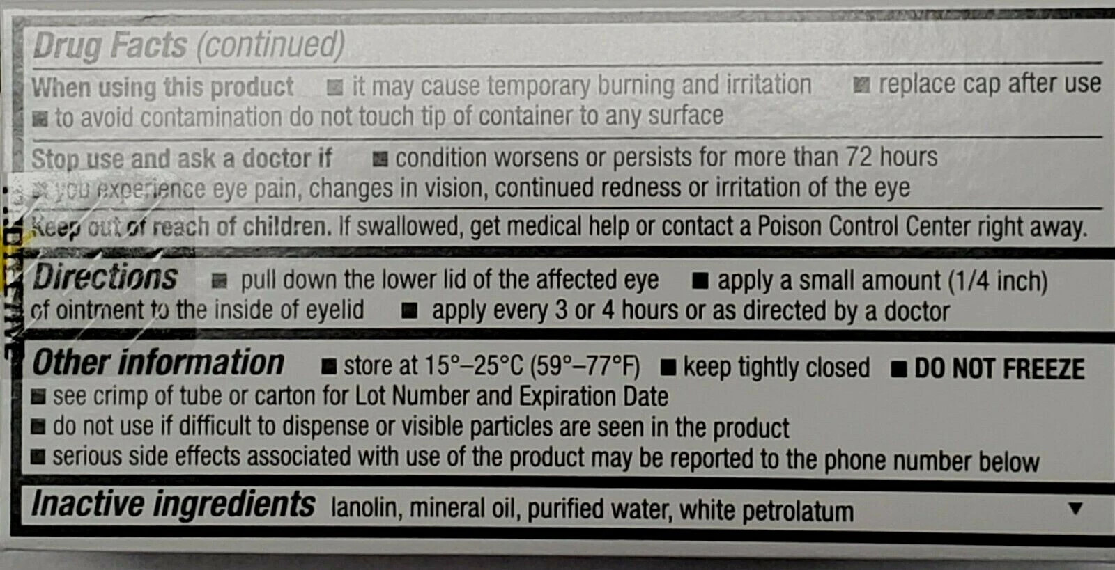 Damaged box Rugby Sodium Chloride Hypertonicity Ophthalmic Ointment 5% exp 5/27