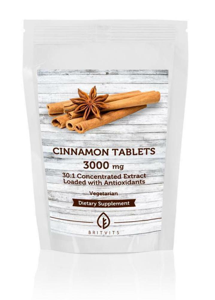 Cinnamon Tablets 3000mg 30:1 Extract Dietary UK