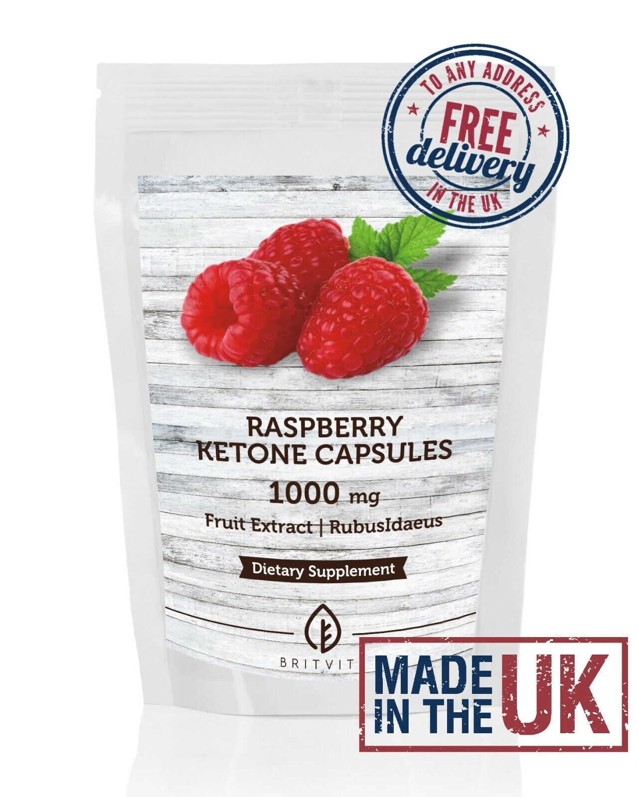 Raspberry 1000mg Weight Loss Capsules BritVits GB