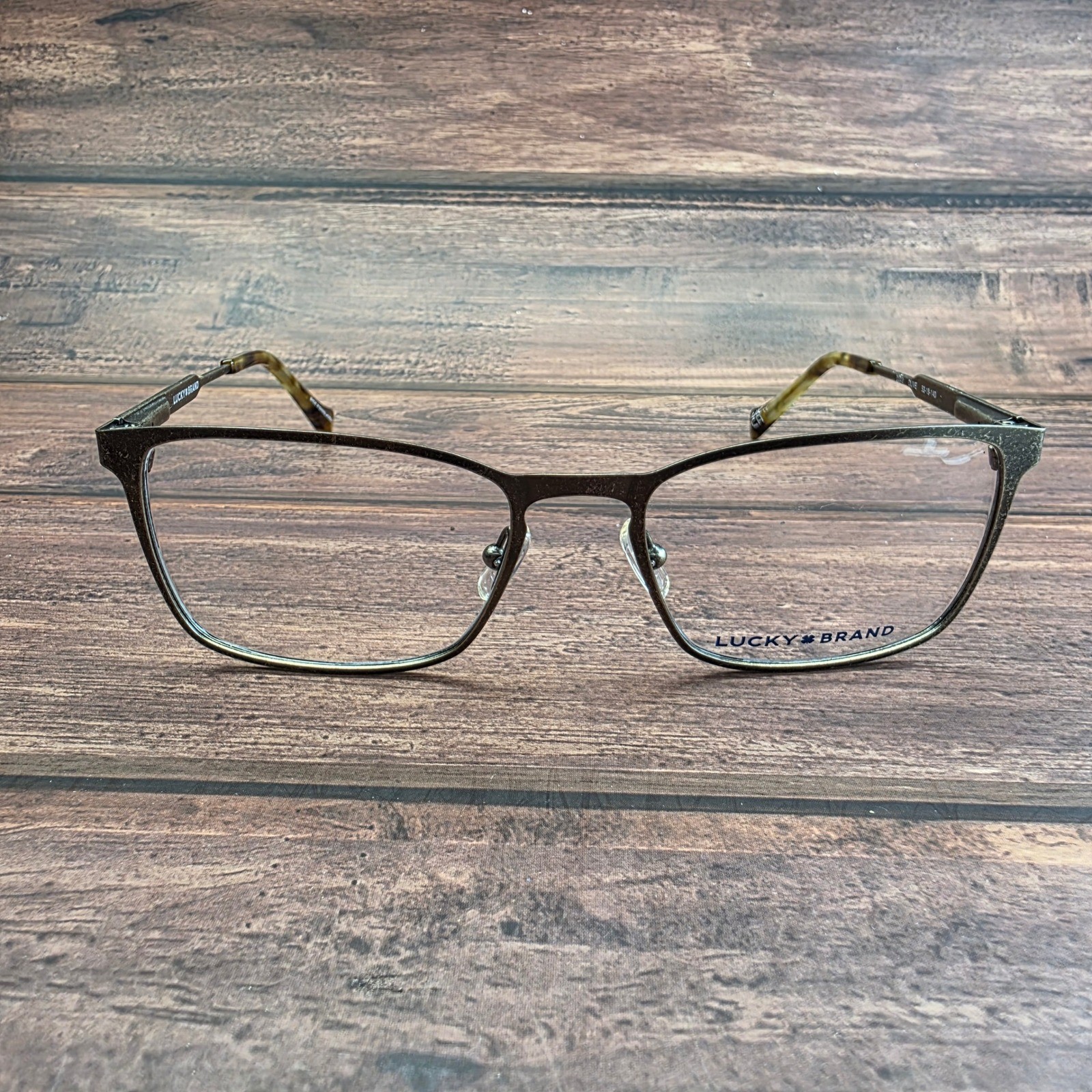 Lucky Brand D312 Olive Eyeglasses Rectangular Metal Frame 53-18-140 NEW
