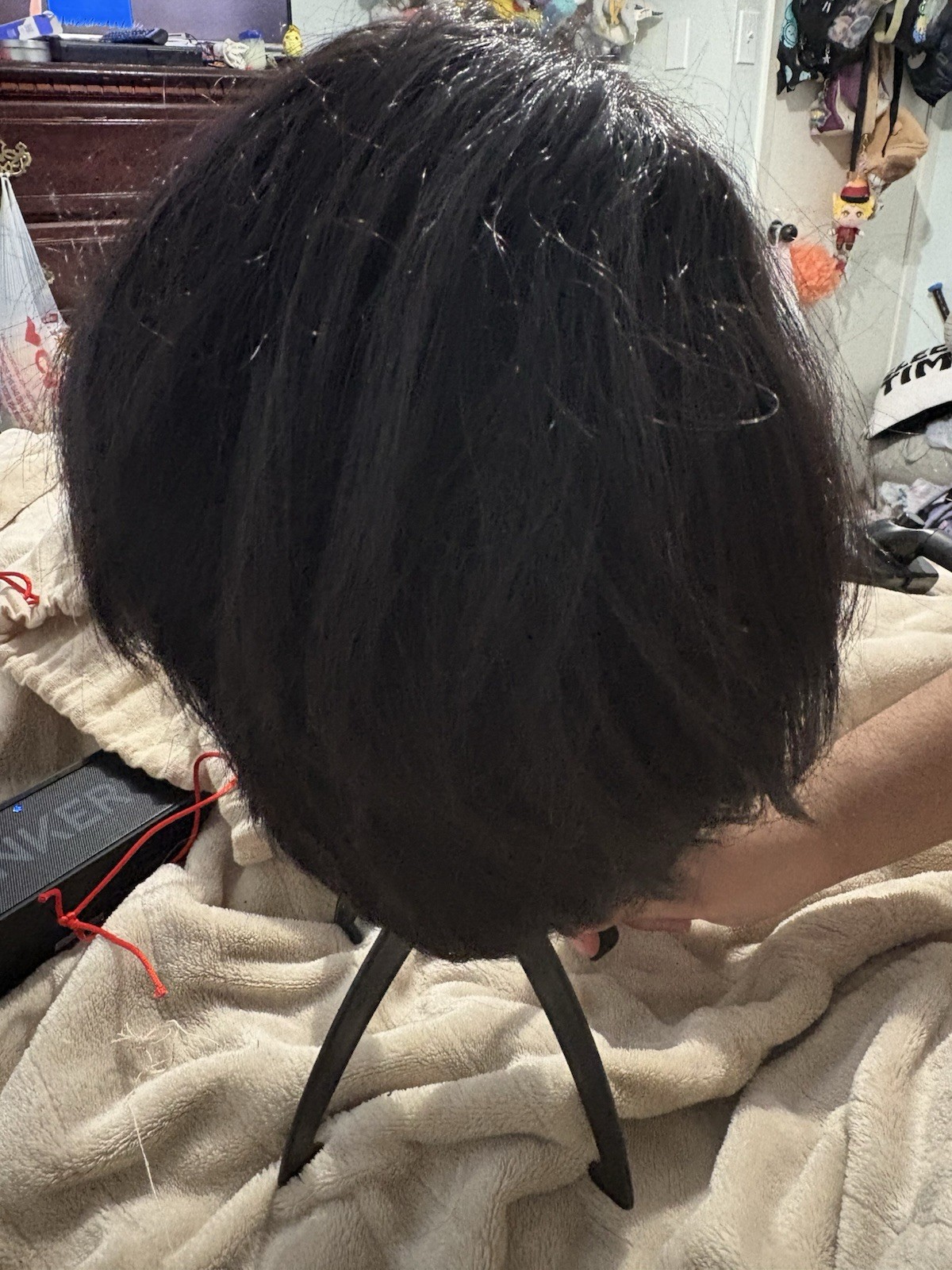 Black Straight Bob Wig Hairpiece, Natural Theme