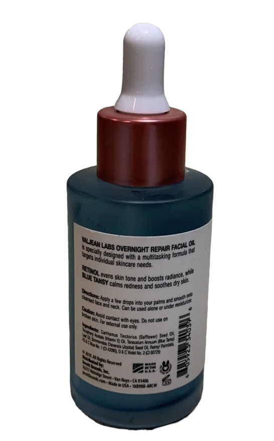 Valjean Labs Overnight Repair Retinol & Blue Tansy Facial Oil 1.83 oz / 54 mL
