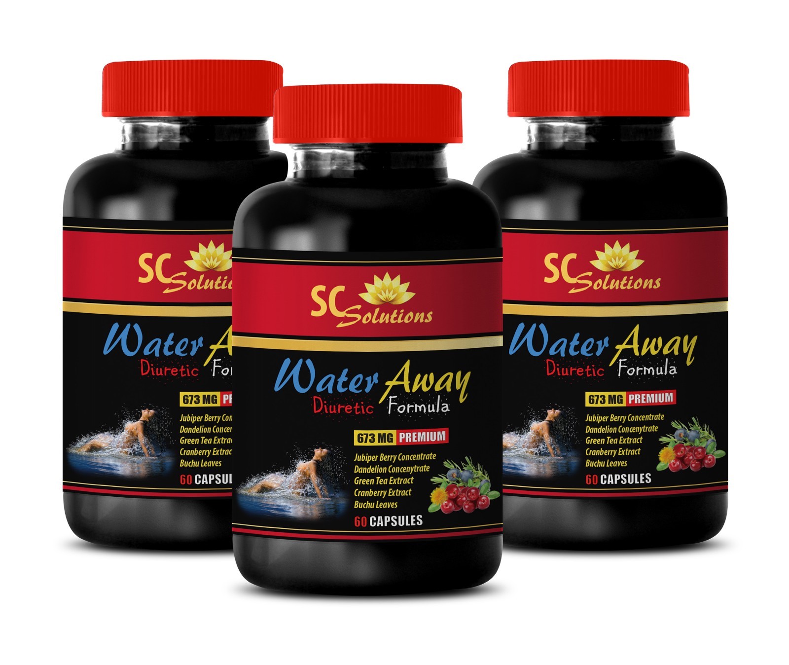 Antioxidant blend supplements – WATER AWAY PILLS 3B – cranberry extract liquid