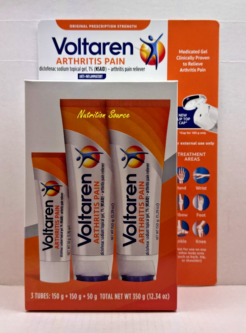 Voltaren Arthritis Pain Reliever 1% Gel 12.34 oz ** 2×5.29 oz, 1.76 Oz **