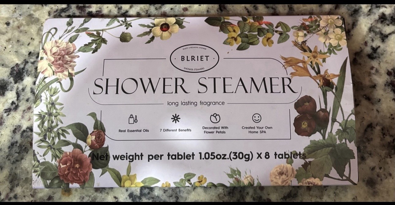 BLRIET Shower Steamer Set 8 Tablets 1.05oz Each Lavender Mint Citrus Flower