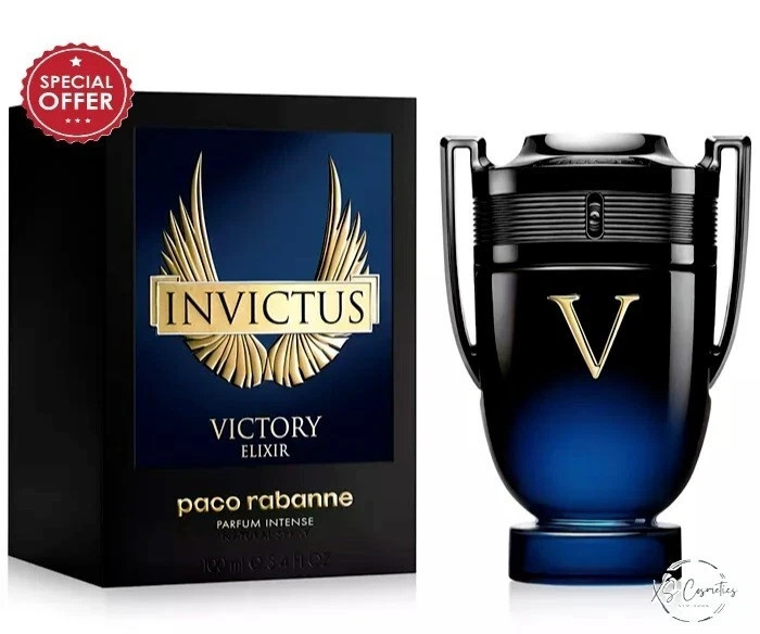 Invictus Victory Elixir by Paco Rabanne 3.4oz Parfum Intense Men- BOXED-SEALED