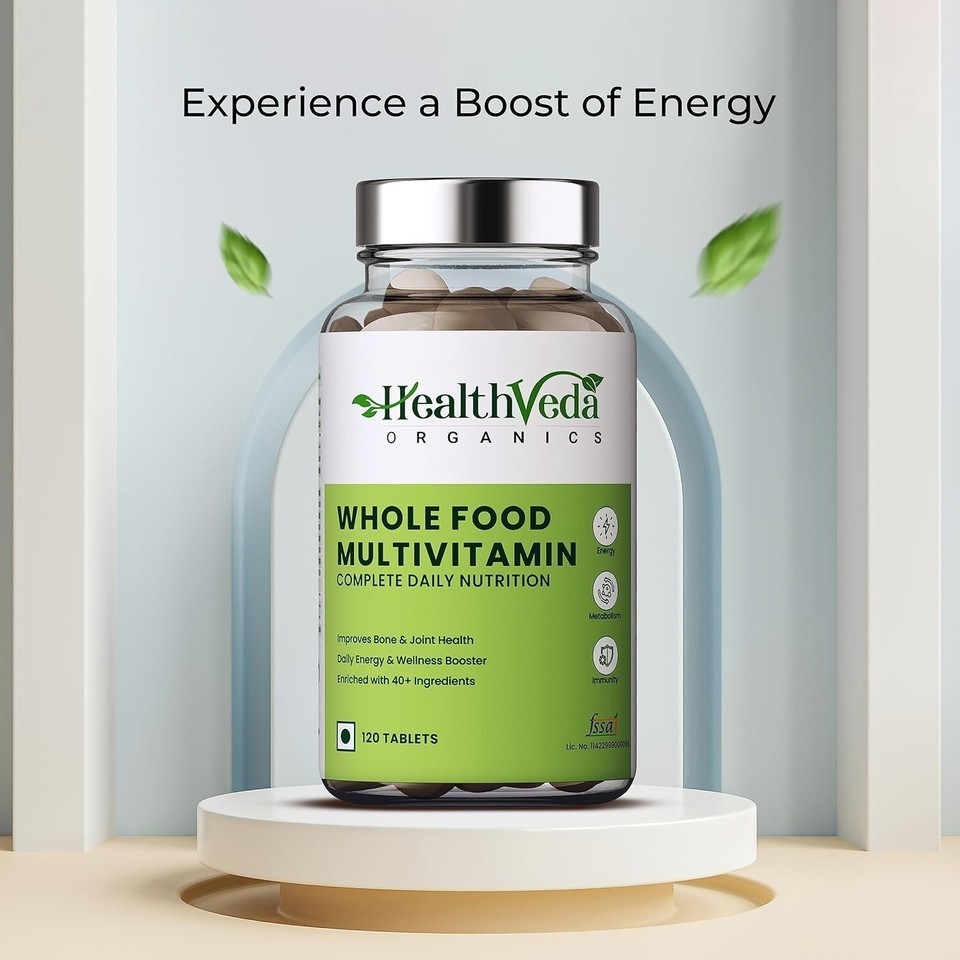 Health Veda Organics Whole Food Multivitamin For both Men & Women – 120 Tabs