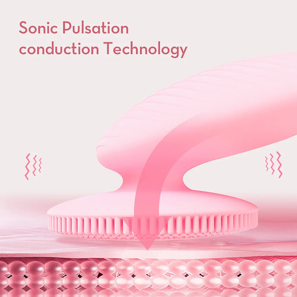 Waterproof Electric Facial Cleansing Brush Silicone Rechargeable Introducer Beau