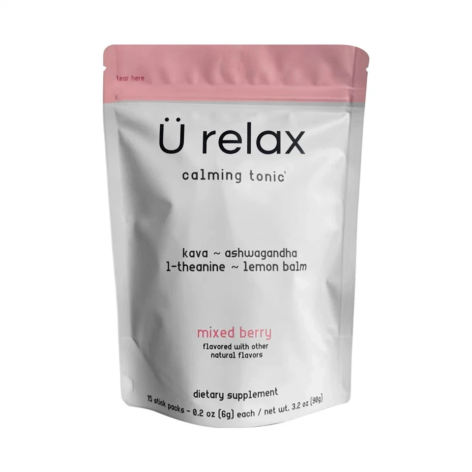 U Relax Calming Tonic 15 Packets MIXED BERRY Flavor Relax Calming Drink US STCOK