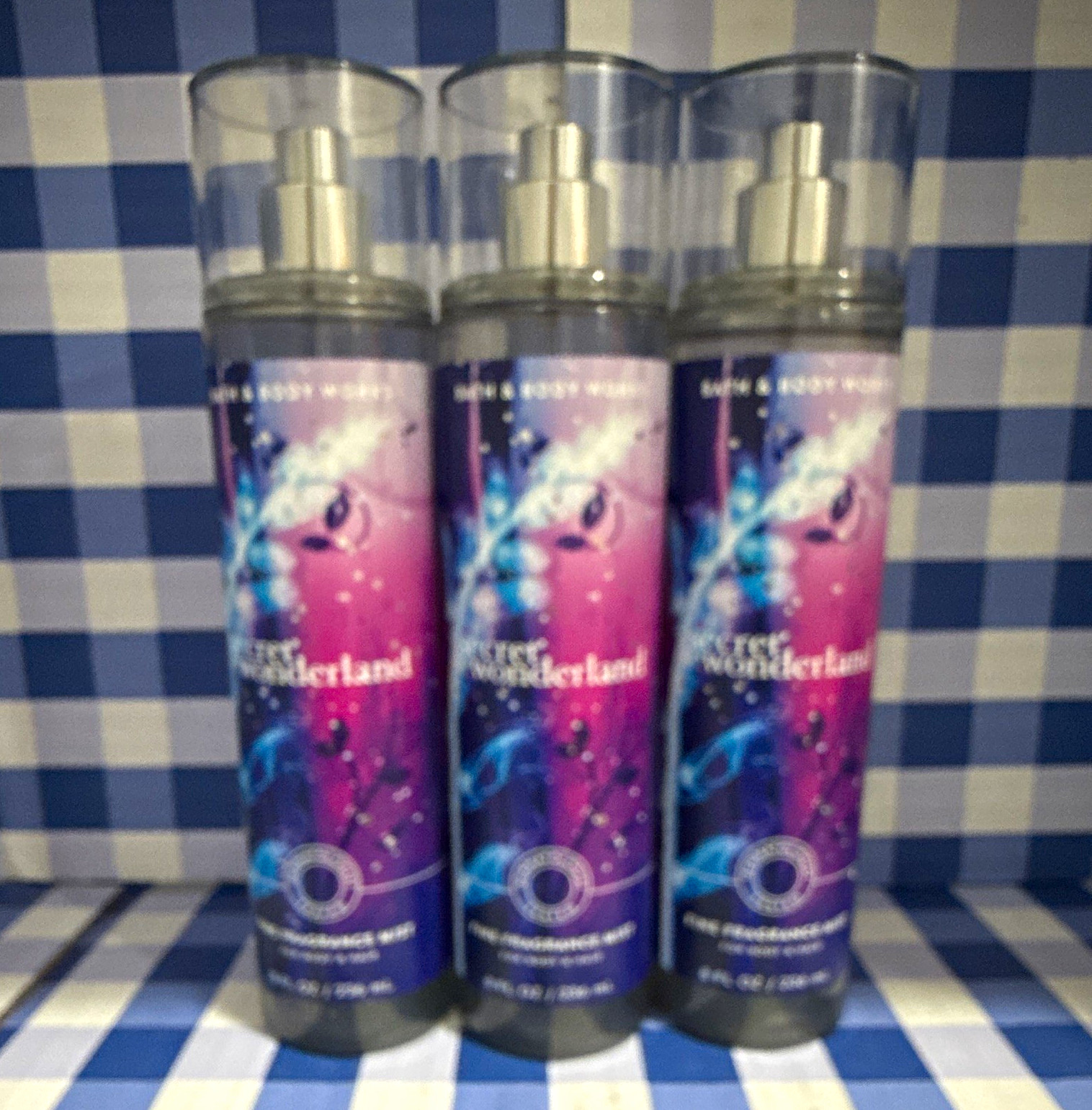 Lot 3 Bath & Body Works Secret Wonderland Body Mist 8 fl oz Strawberry Jasmine