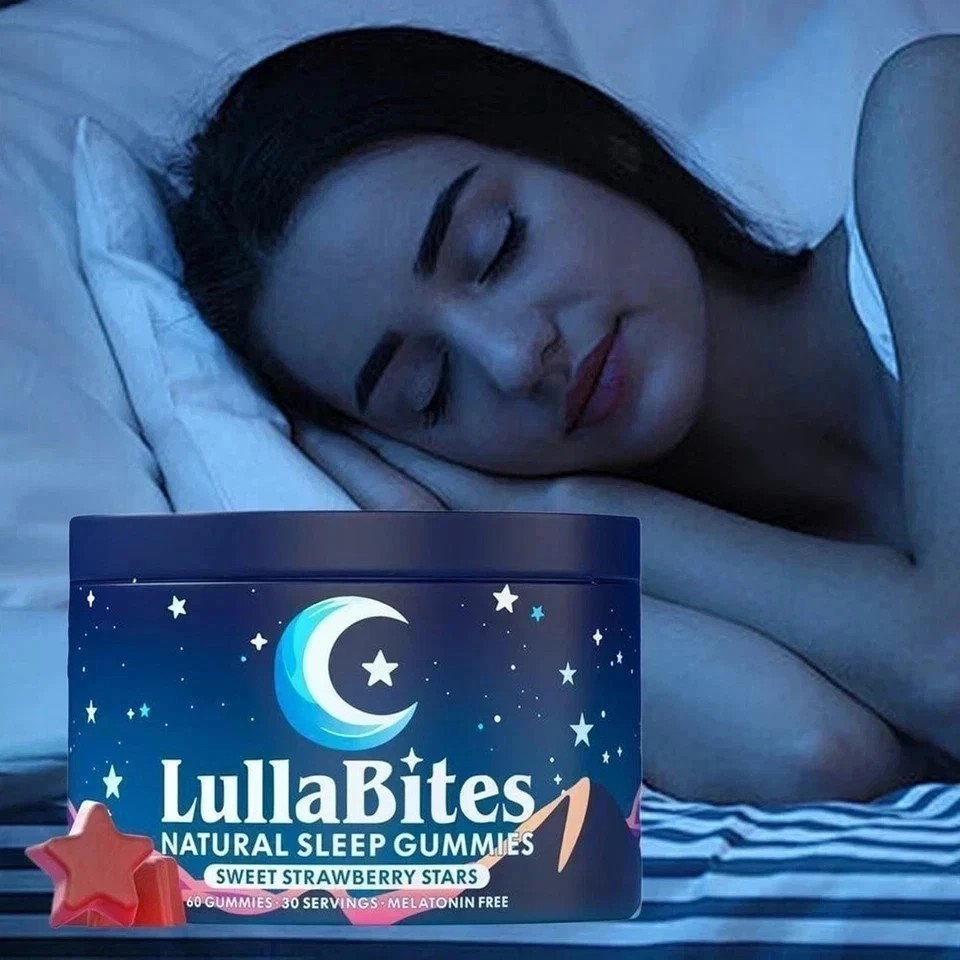 3 pack NEW LullaBites Natural Sleep Gummies Strawberry Stars Flavor 60 Gummies