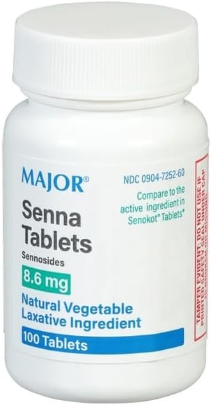 Major Senna 8.6 mg Natural Vegetable Laxative Tablets