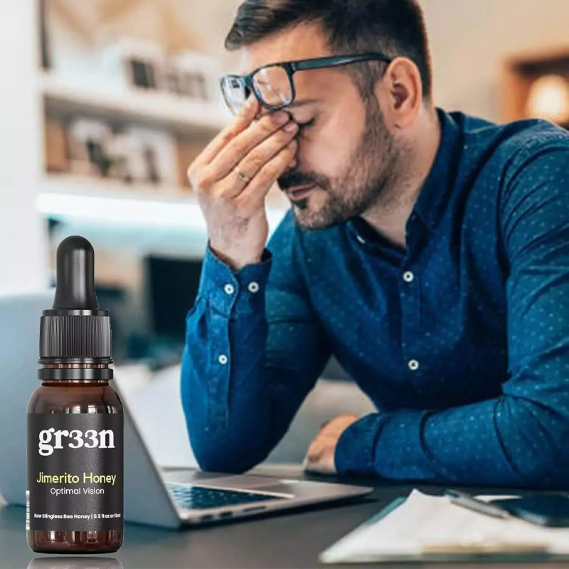 GR33N designed for Honey Jimerito Eye Health Care Drops Natural Liquid Support-