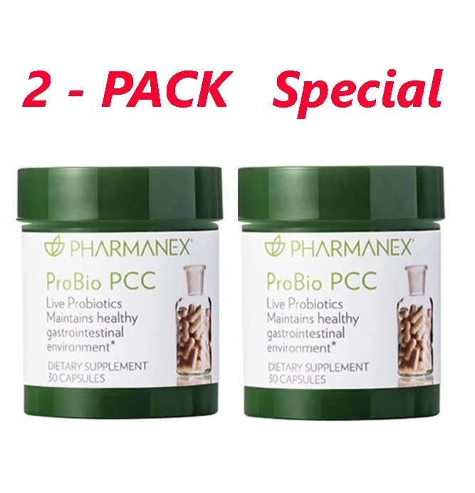 02/2026 2 PACK Nu Skin Pharmanex ProBio PCC 30 CAPS NEW 02/2026