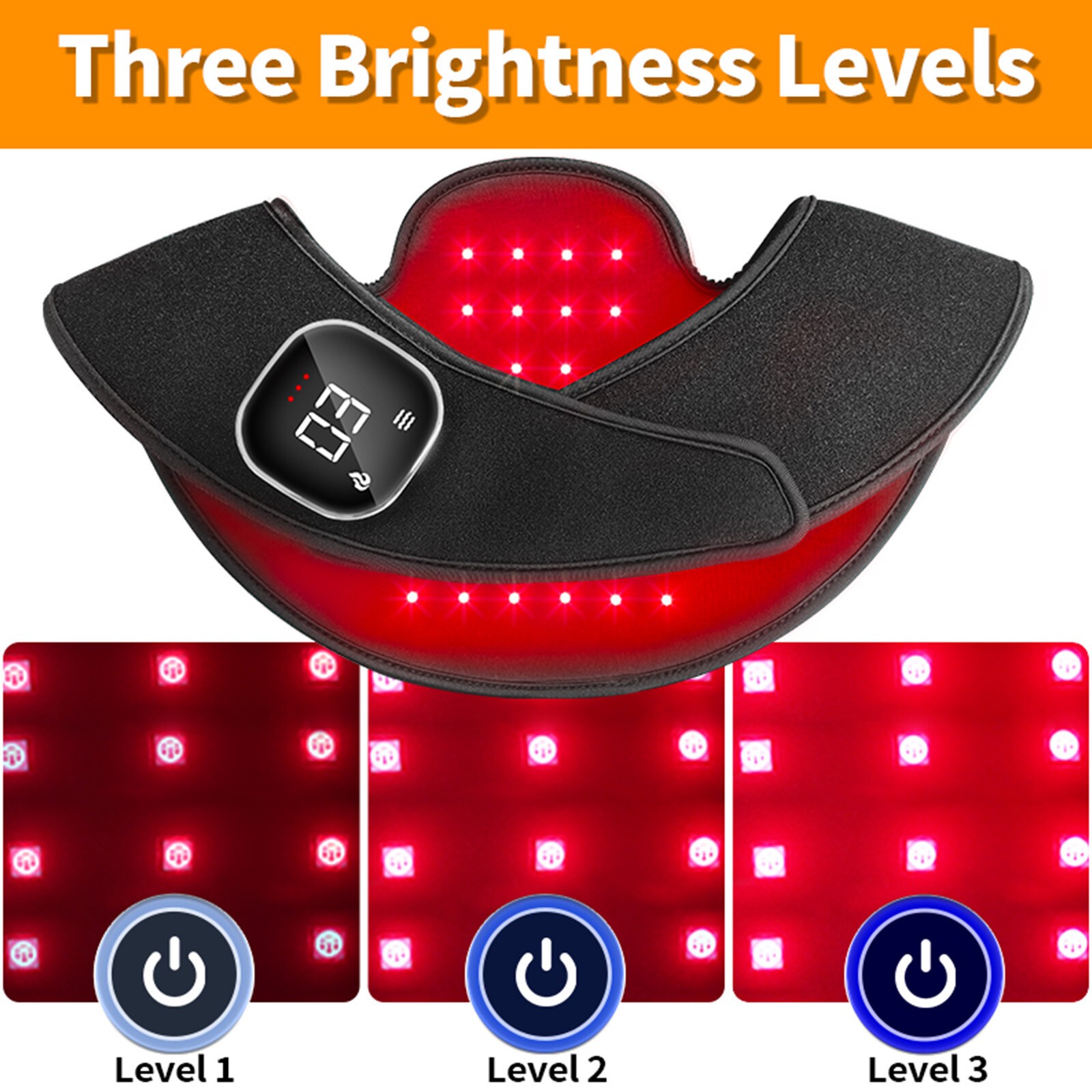 Red Light Therapy for Shoulder Neck 660&850nm Wearable Light Therapy PadOWu5
