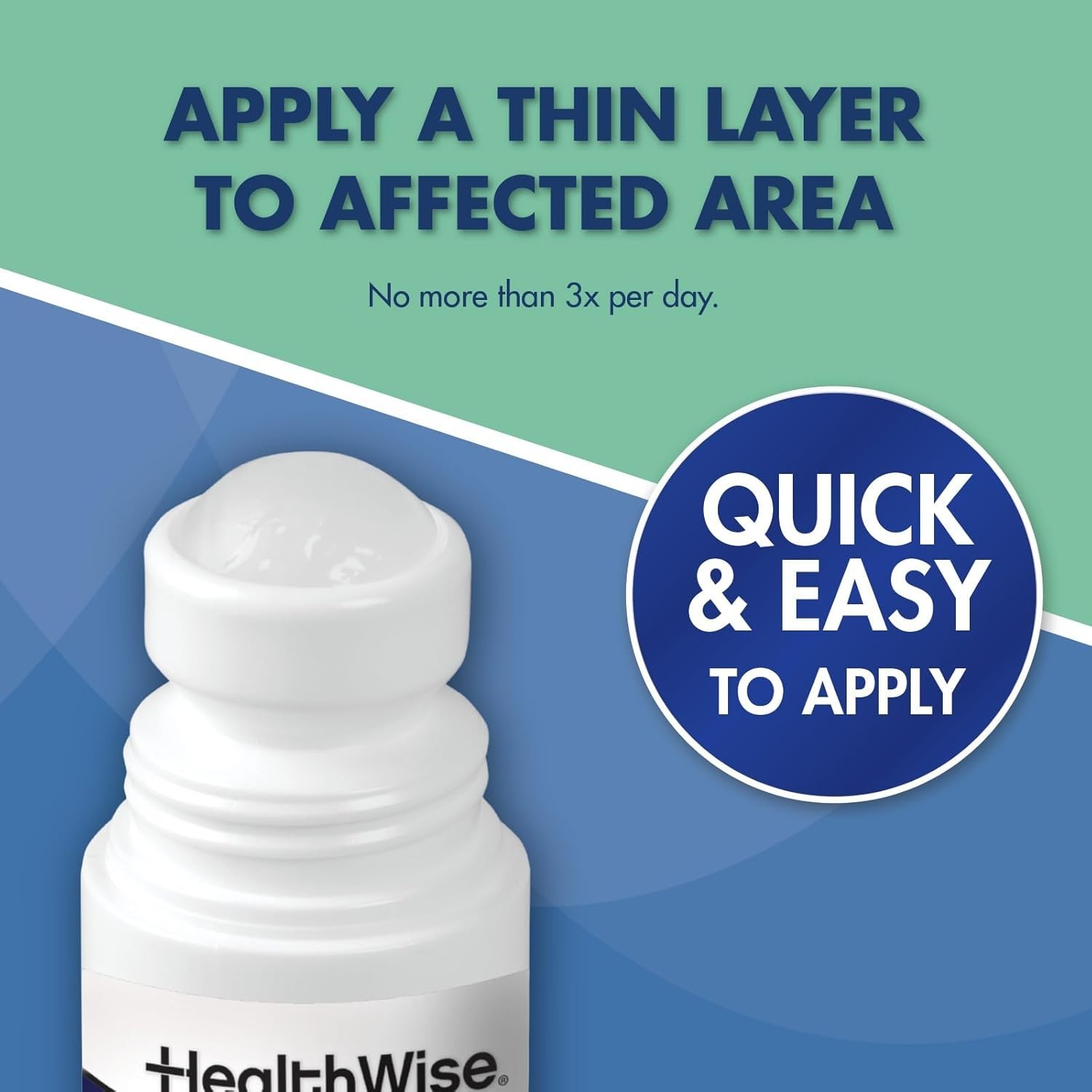 Instant Relief Menthol Roll-On Gel – Cold-Hot Sensation 3 oz. for Discomfort