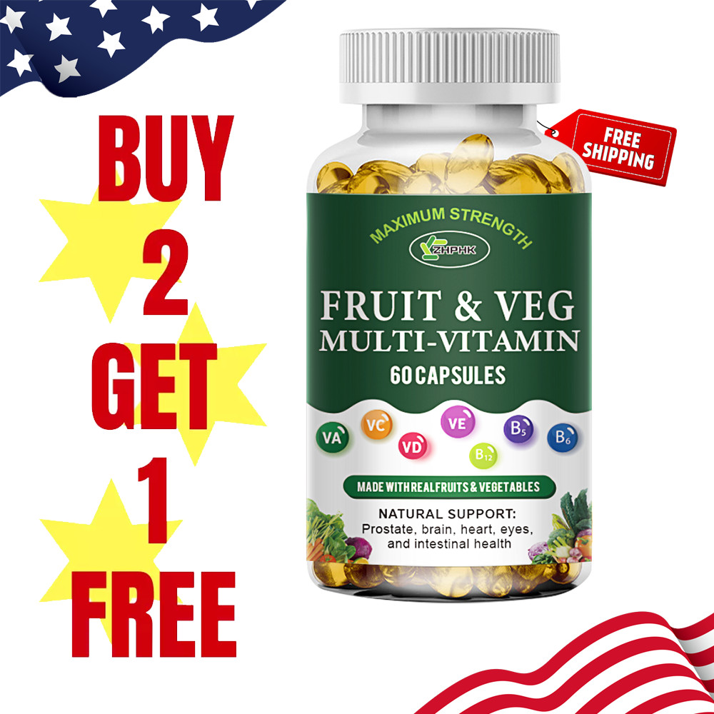 60Pcs Fruits and Veggies Supplement Balance of Daily Nature Fruits & Vegetables