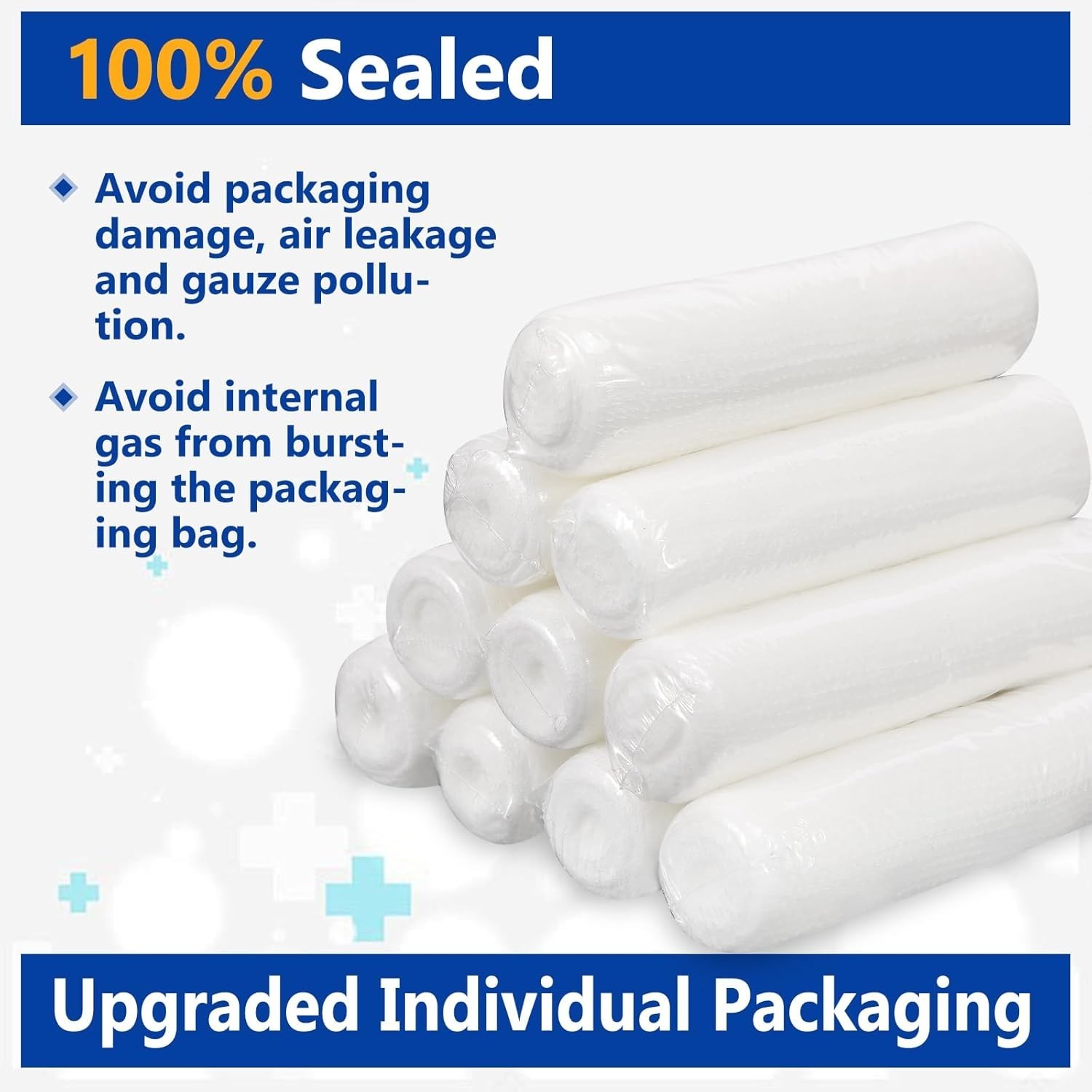 24 Pack 4 Inch 4.1 Yards Gauze Bandage Roll, Gauze Wrap Rolls for Wounds