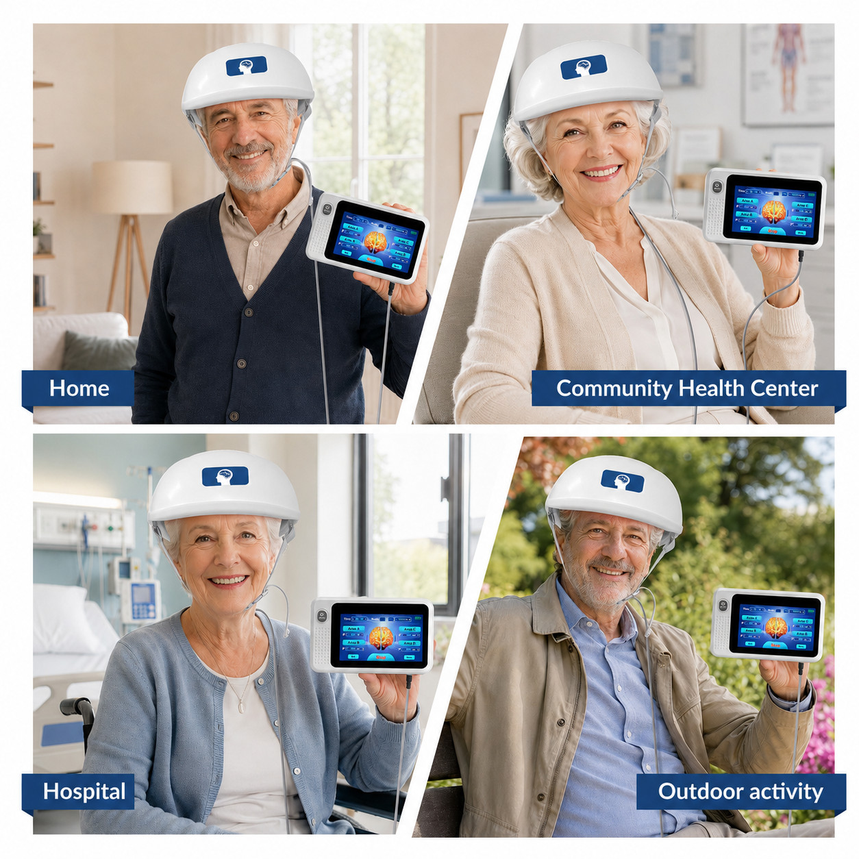 24W 810nm 448 Diodes Brain Health Helmet Relieve Chronic Headache and Stress