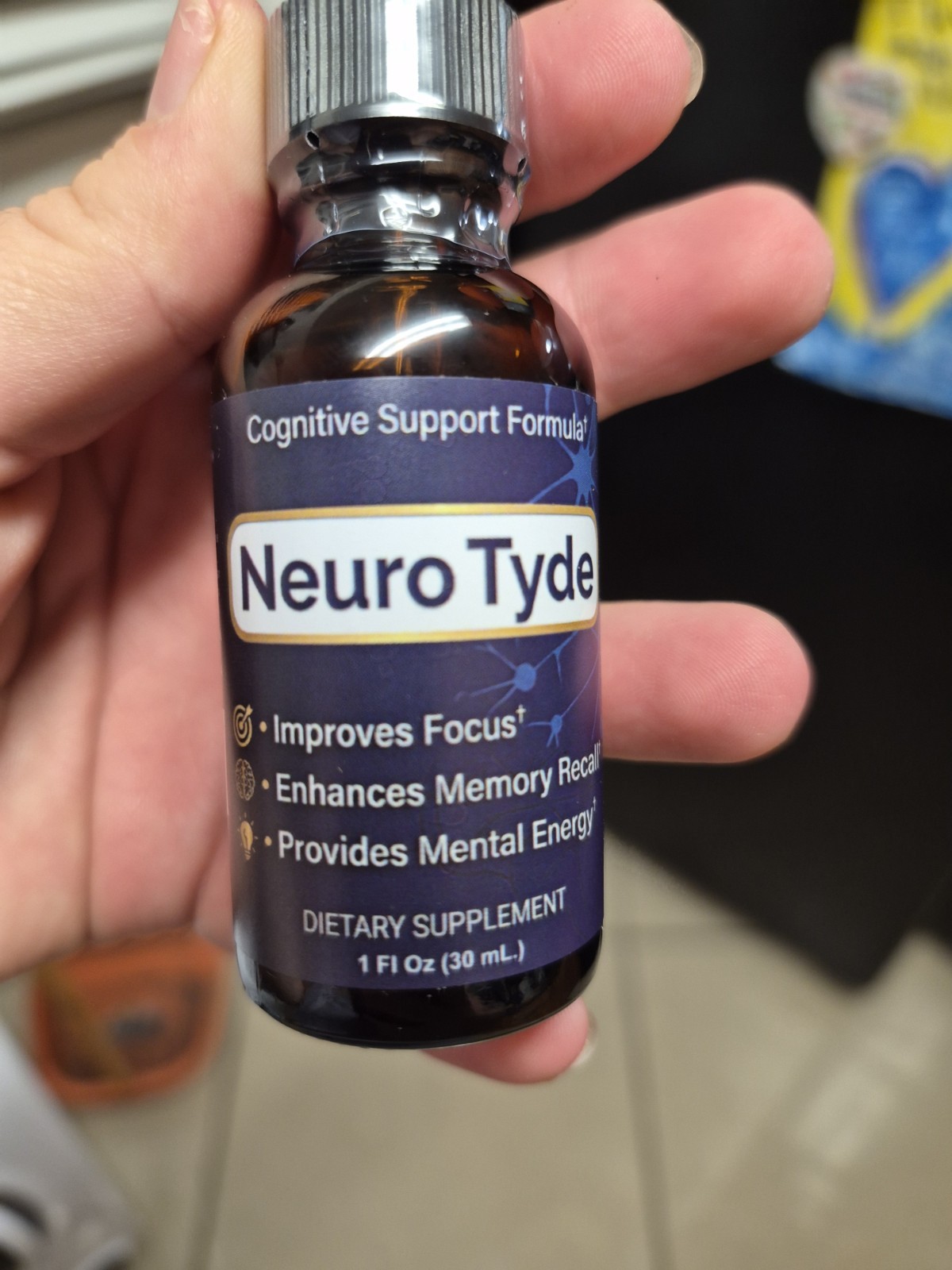 NeuroTyde Drops, Neuro Tyde Liquid Supplement for Brain Focus & Memory – 1 Pack