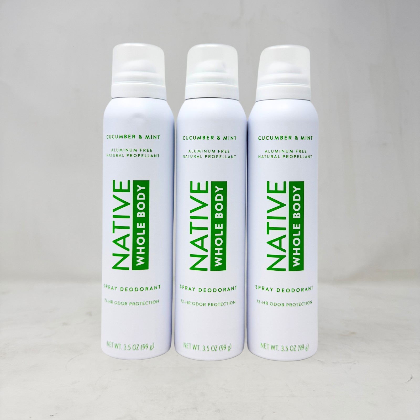 3 Pack – Native Whole Body Deodorant Spray, Cucumber & Mint, 3.5oz