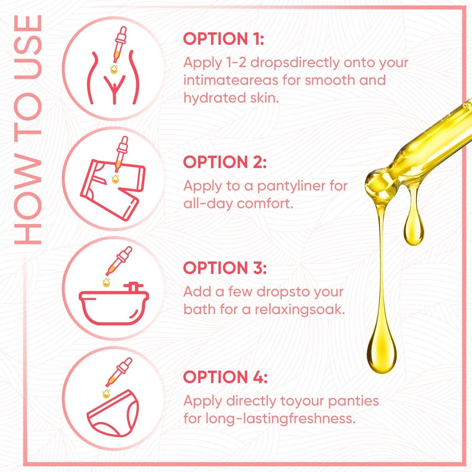 Yoni Oil Wash for Women pH Balance and Wetness, Feminine Oil Ingrown Hair, Nouri