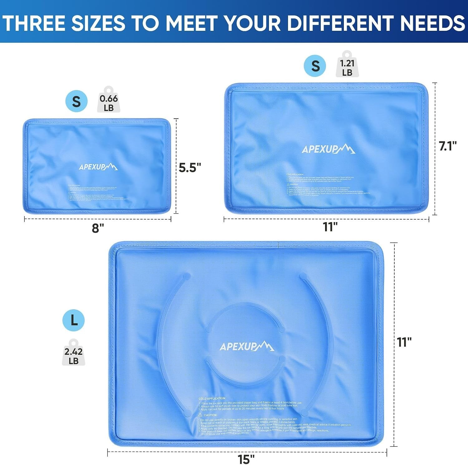 11″x7.1″ Reusable Gel Ice Pack – Leak-Proof Cold Pack for Pain Relief & Recovery