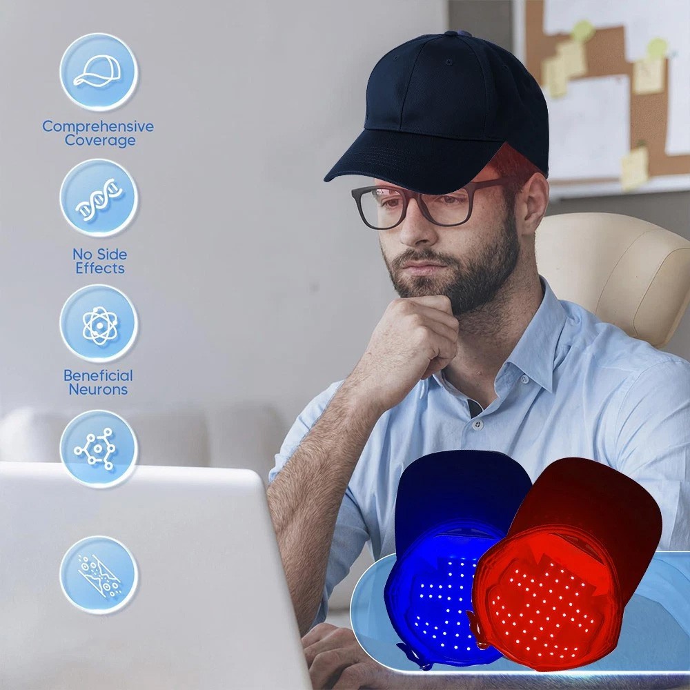 Red Light Therapy Hat 660nm & 850nm Hair Loss Treatment Cap Hair Growth Regrowth