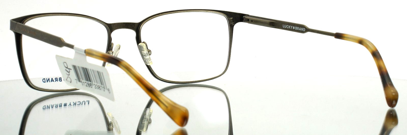 LUCKY BRAND D312 Olive Unisex Square Full Rim Eyeglasses 53-18-140 B:38