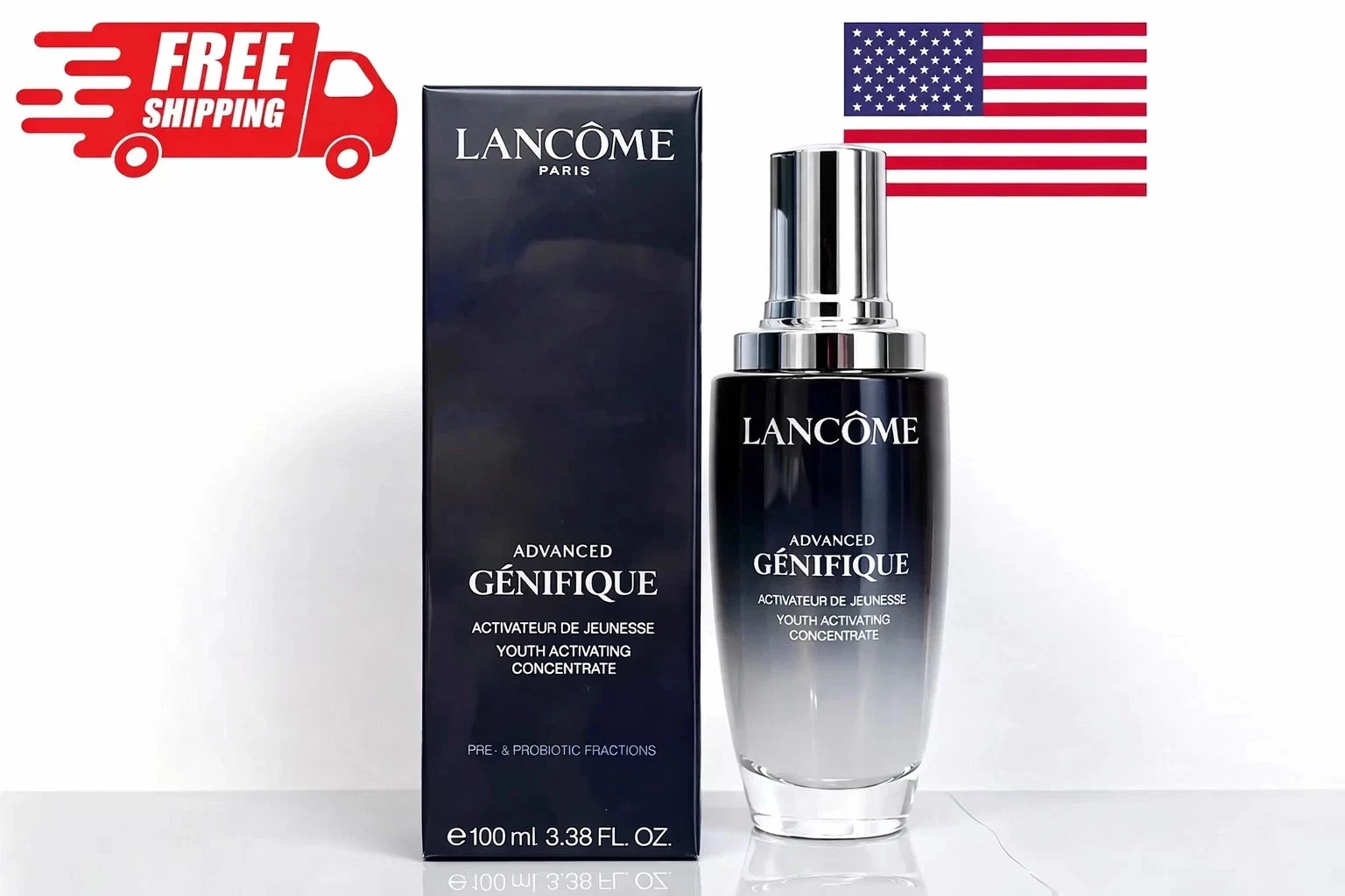 New With Box Lancome Advanced Genifique Youth Activating Serum 100ml 3.38oz