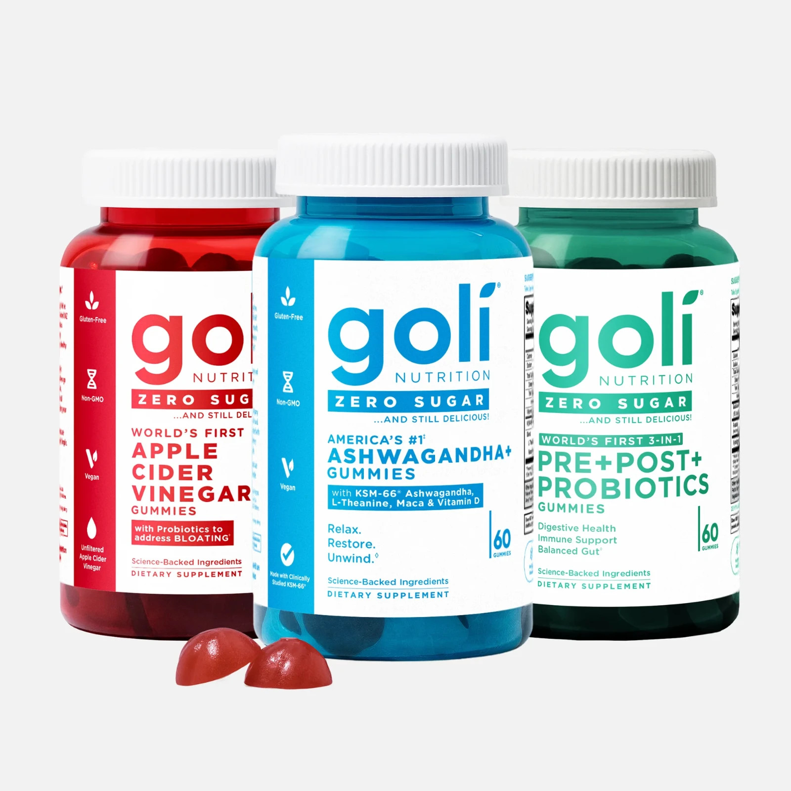 Goli Zero Sugar Essentials (3 Pack)