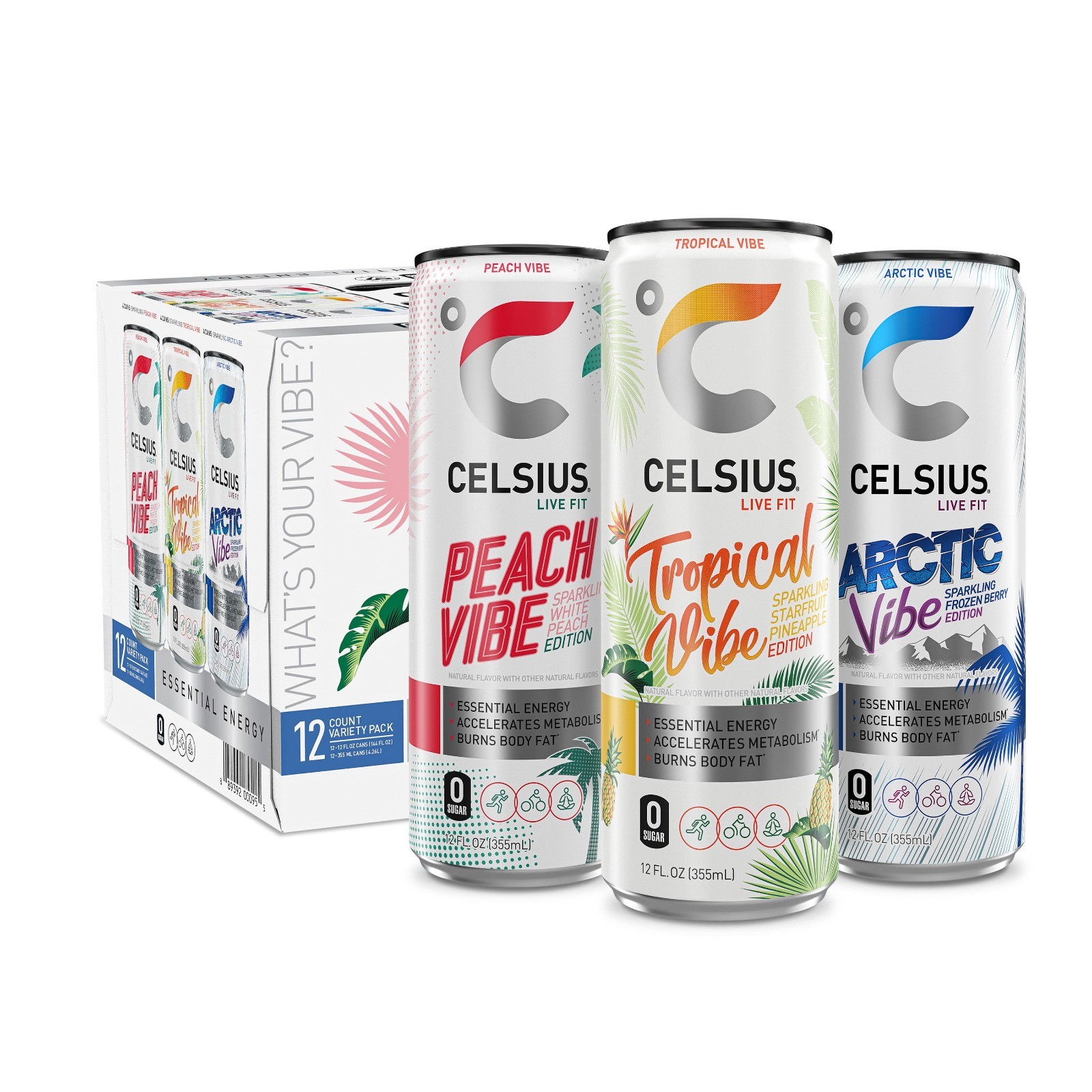 CELSIUS Vibe Variety Pack 12 Ct Free Shipping No Import Fees