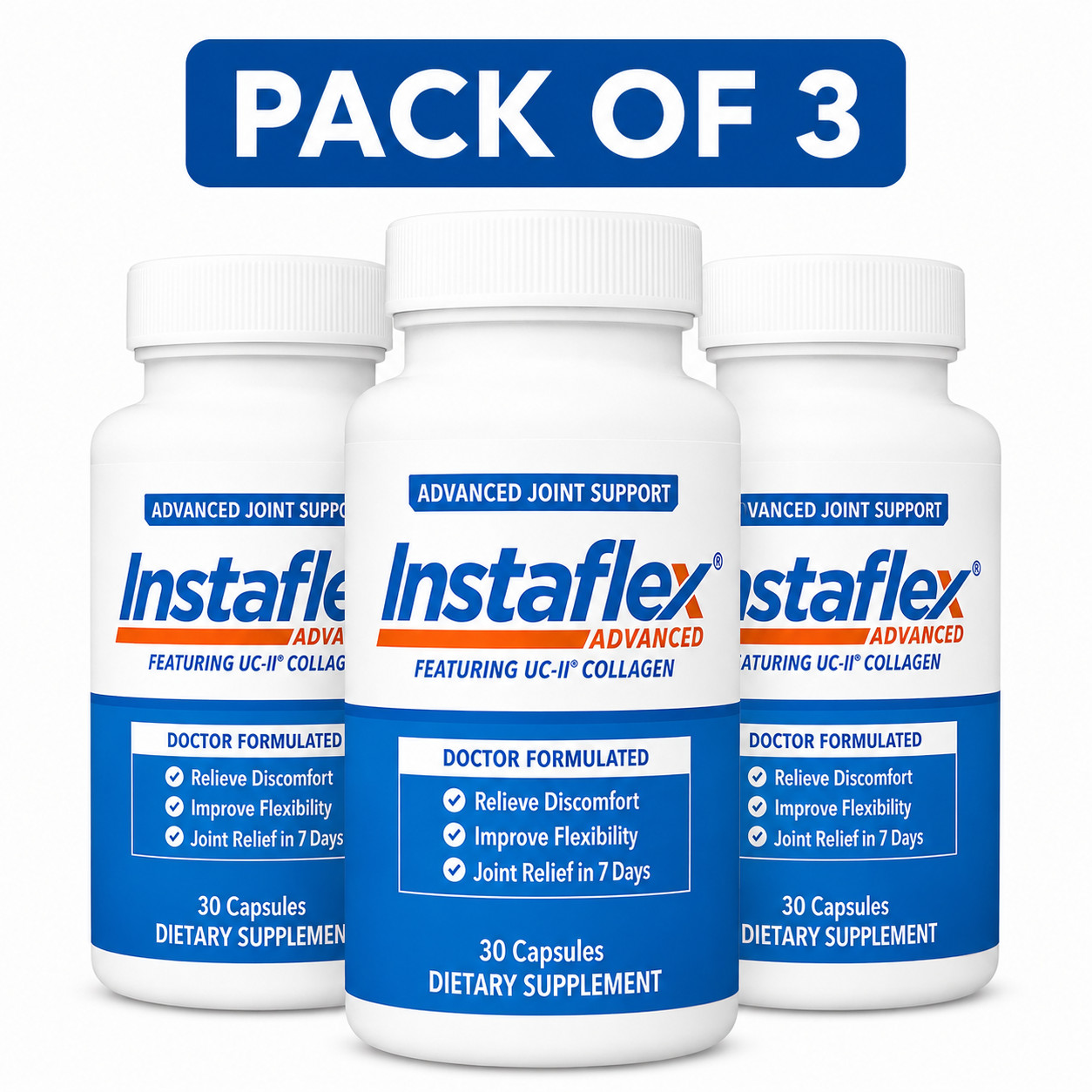 Pack of 3 Instaflex Advanced Joint Support – Doctor Formulated 90 Capsules