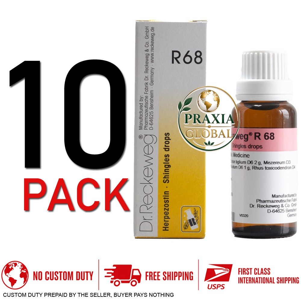 Dr Reckeweg R68 Drops 22ml SUPER SAVER PACK OF 10 Bottles