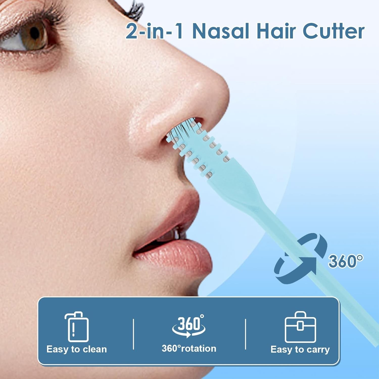 10Pcs 2-in-1 Nose Hair Trimmer, Nasal Hair Cutter, Double Sided Nose Hair Cutter