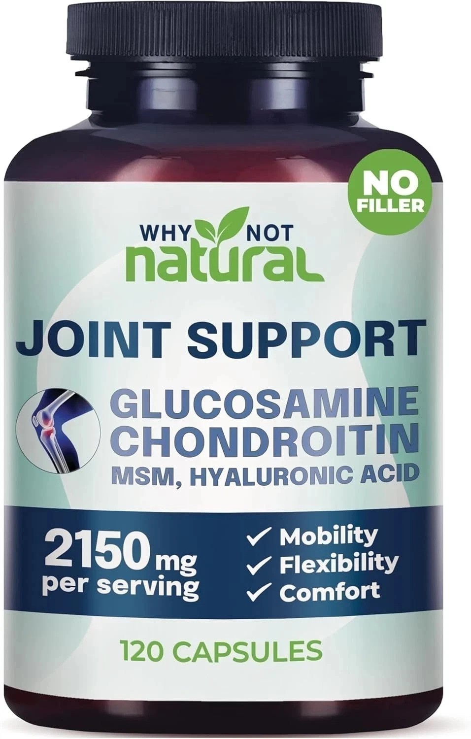 Why Not Natural Joint Support 2150mg – Glucosamine,Chondroitin,Hyaluronic Acid