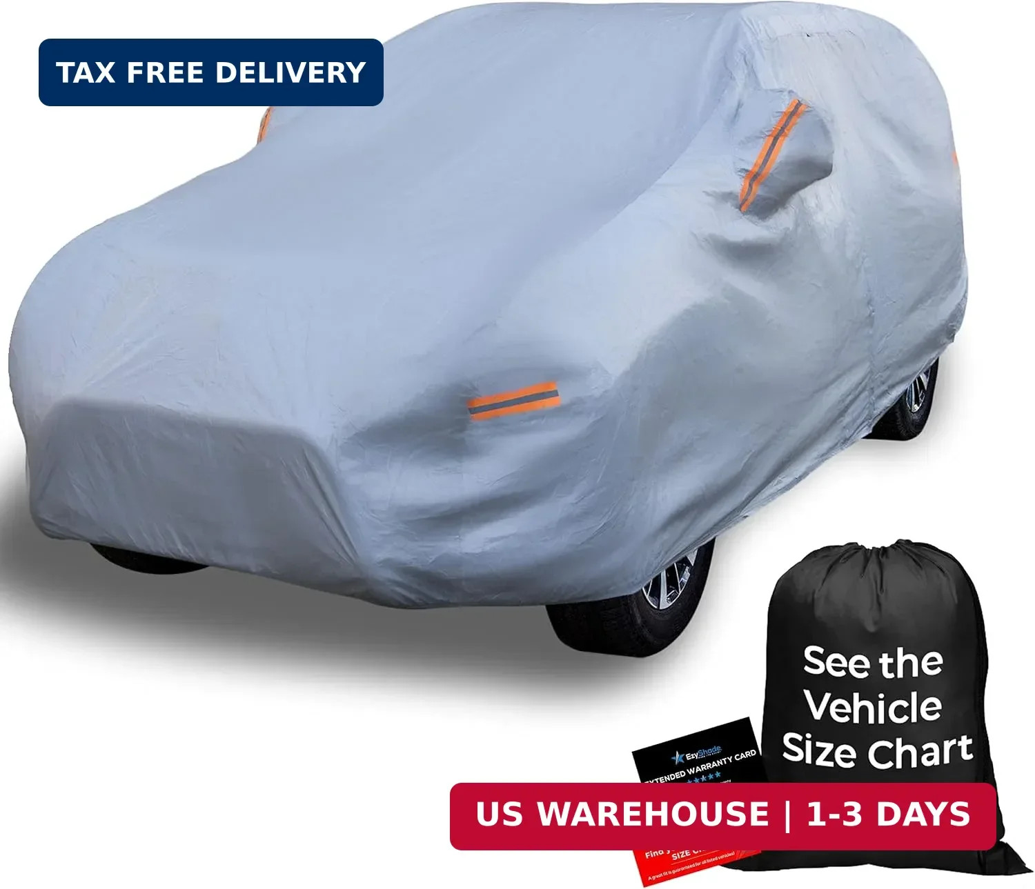 EzyShade Multi-Layer SUV Car Cover Waterproof All Weather – See Vehicle Size-Cha