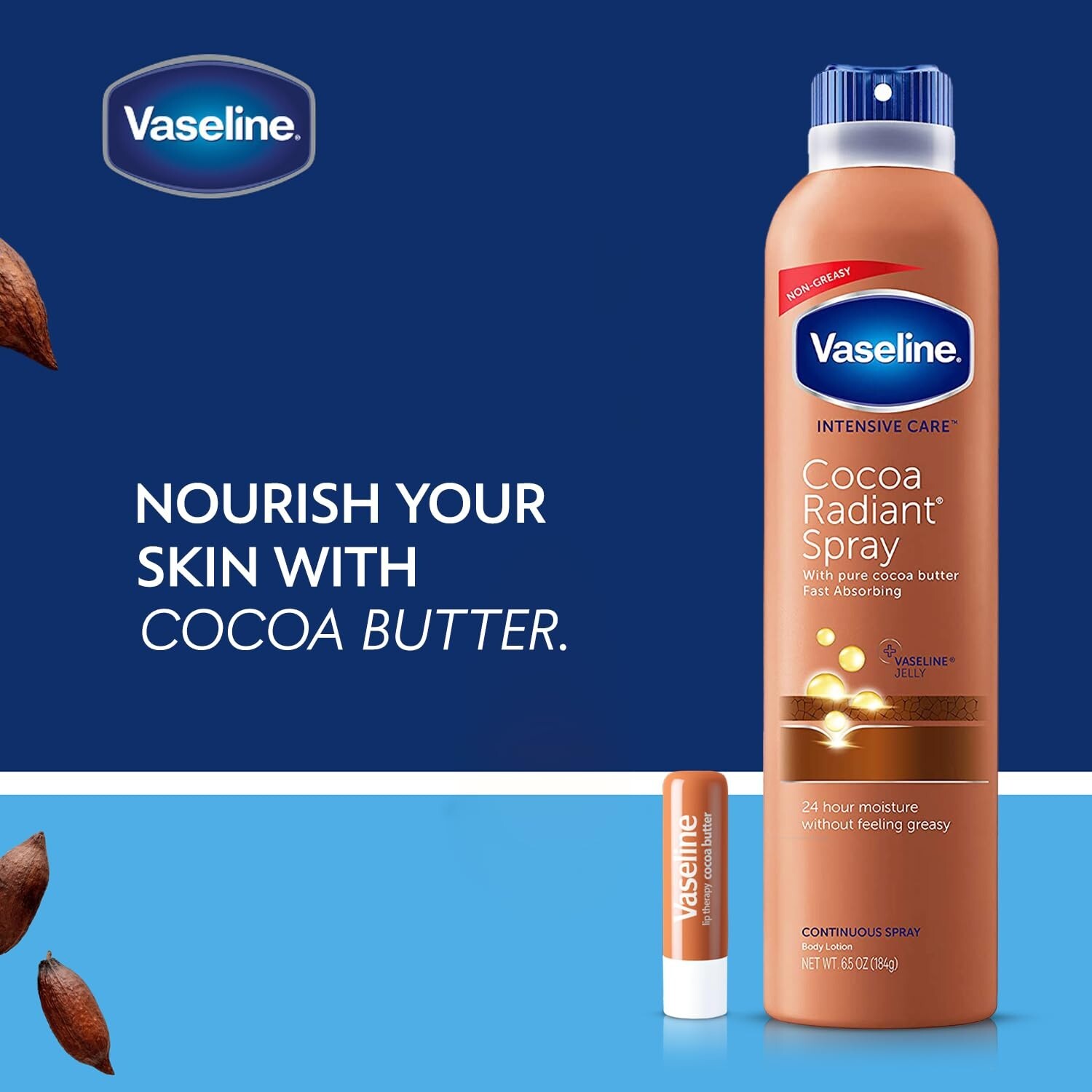 Cocoa Radiant Spray 2-Pack for Dry Skin + Lip Therapy Cocoa Butter⭐️⭐️⭐️⭐️⭐️