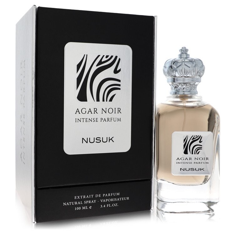 Nusuk Agar Noir Intense by Nusuk Extrait De Parfum Spray (Unisex) 3.4 oz For Men
