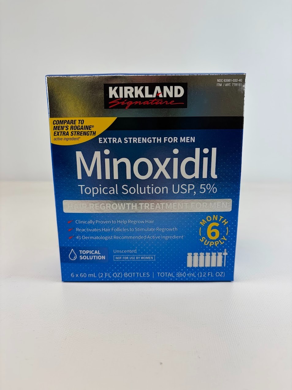 Kirkland Minoxidil 5% Hair Regrowth Treatment for Men – PICK YOUR QUANTITY